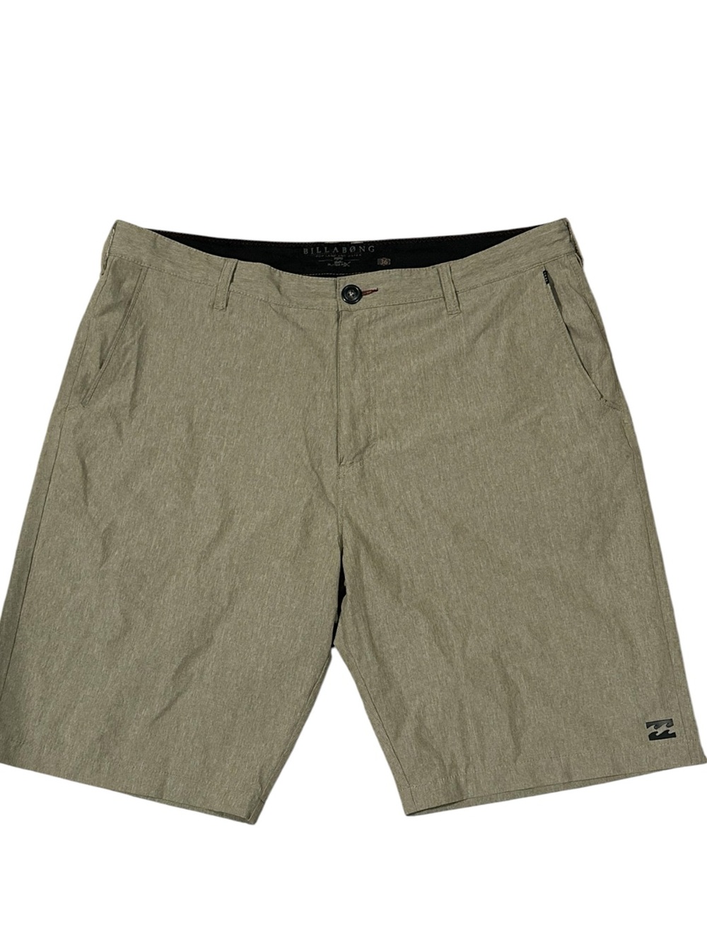Billabong Men’s Hybrid Shorts Beige Logo Pockets 36in